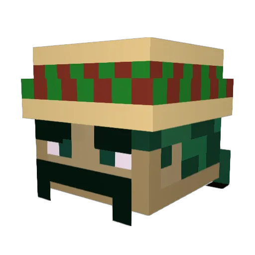 SheepDogAbove99 Minecraft avatar head, 3D render