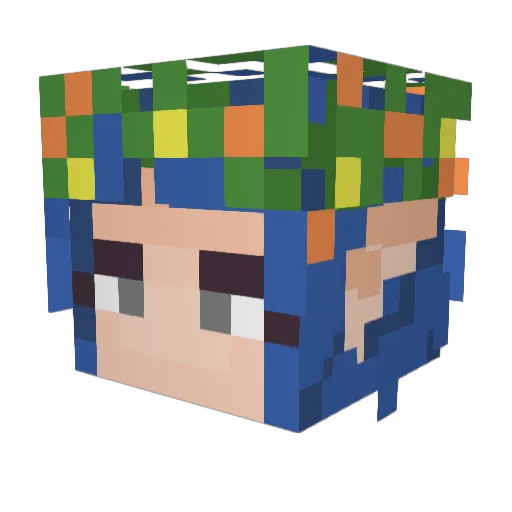 SheepM8 Minecraft avatar head, 3D render