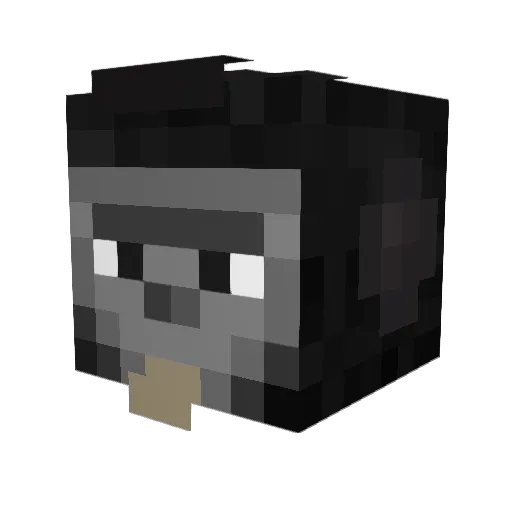 SheepPort Minecraft avatar head, 3D render