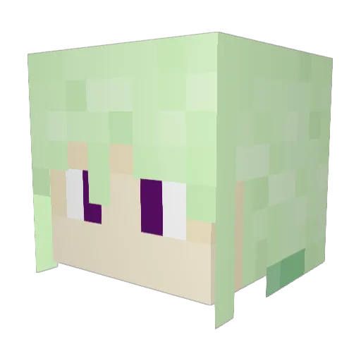 SheepSaeling Minecraft avatar head, 3D render