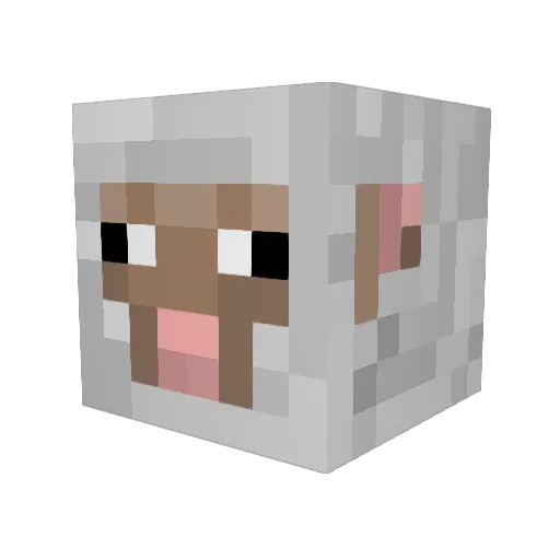 SheepSquad Minecraft avatar head, 3D render