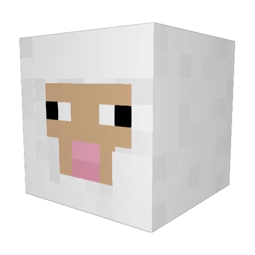 Sheep_2002 Minecraft avatar head, 3D render