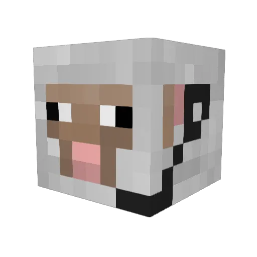 Sheep_Agent Minecraft avatar head, 3D render