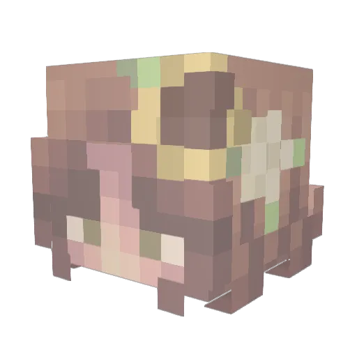 Sheep_BW Minecraft avatar head, 3D render