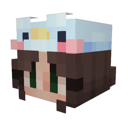 Sheep_Lady_ Minecraft avatar head, 3D render