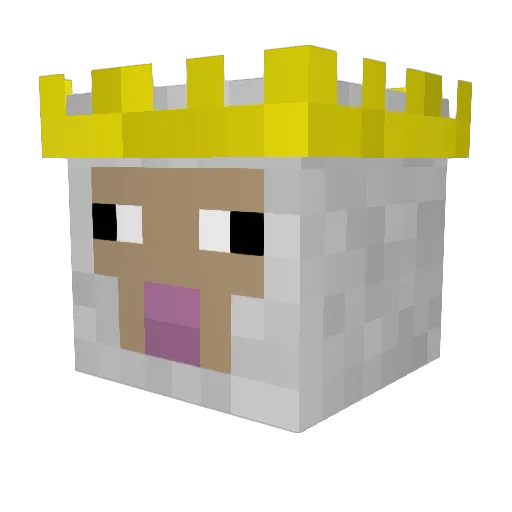 Sheepflub6 Minecraft avatar head, 3D render