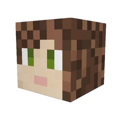 Sheephopper Minecraft avatar head, 3D render