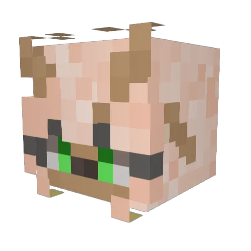 Sheepishism Minecraft avatar head, 3D render