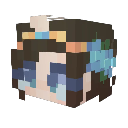 Sheepishly22 Minecraft avatar head, 3D render
