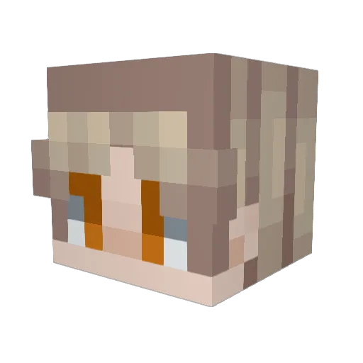 Sheeple101 Minecraft avatar head, 3D render