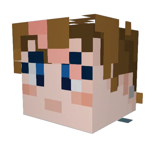 SheepyWeepy Minecraft avatar head, 3D render