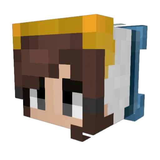 Sheepybed Minecraft avatar head, 3D render