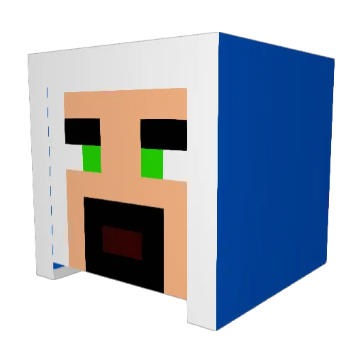 SheerGnome Minecraft avatar head, 3D render