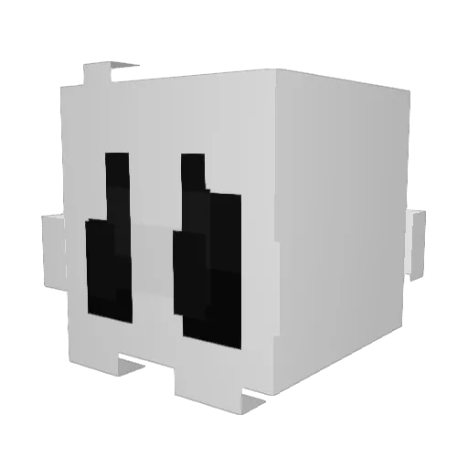 Sheet_Ghost Minecraft avatar head, 3D render