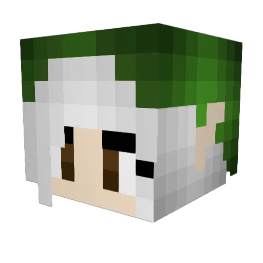 Sheeta15 Minecraft avatar head, 3D render