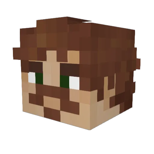Sheffie Minecraft avatar head, 3D render