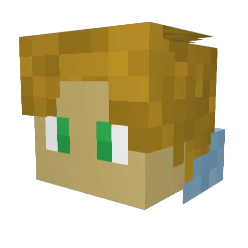 Sheficz Minecraft avatar head, 3D render