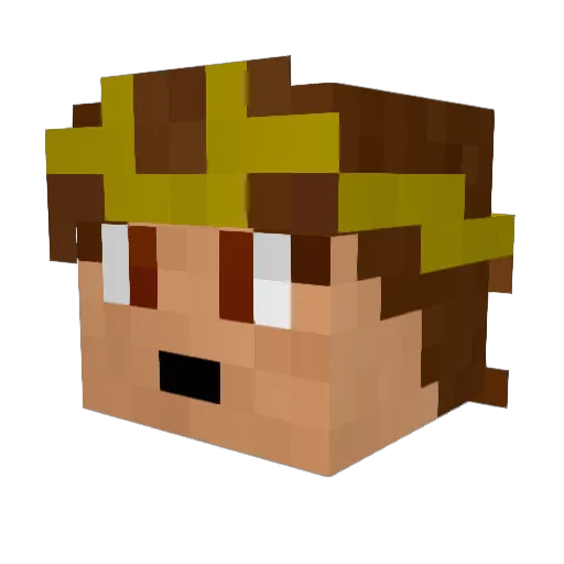 Shegmordakai Minecraft avatar head, 3D render