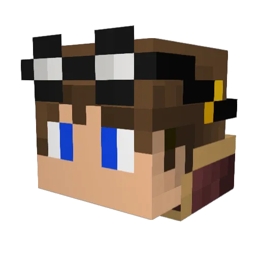 Sheift Minecraft avatar head, 3D render