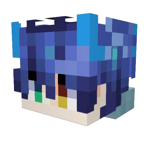 Sheiiker Minecraft avatar head, 3D render