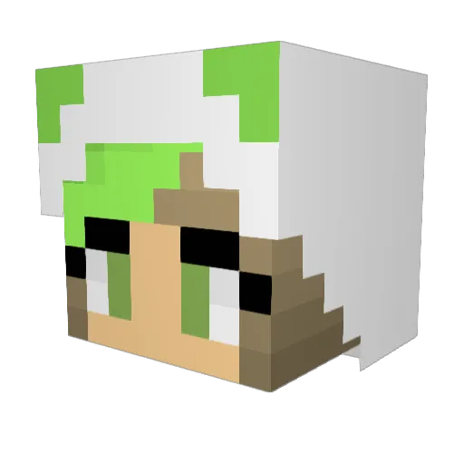 SheikMishima Minecraft avatar head, 3D render