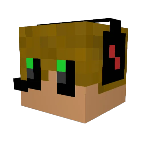 SheikTaylor Minecraft avatar head, 3D render
