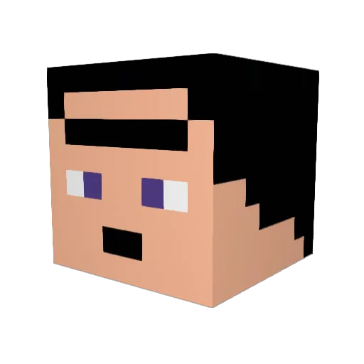 Sheikool Minecraft avatar head, 3D render