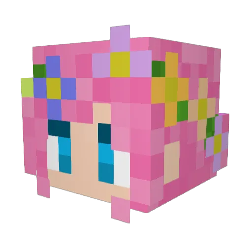 Sheillagh Minecraft avatar head, 3D render