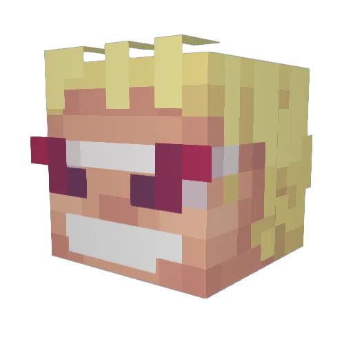 SheinFactory Minecraft avatar head, 3D render