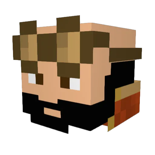 Sheirs Minecraft avatar head, 3D render