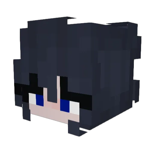 Shekusa Minecraft avatar head, 3D render