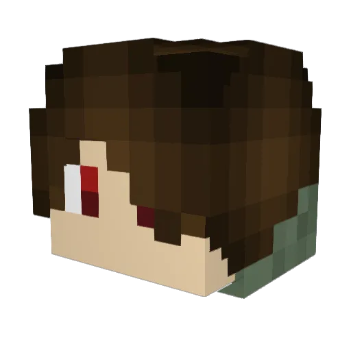 ShelCoop1 Minecraft avatar head, 3D render