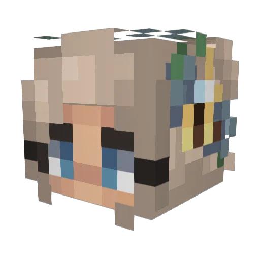 Shelbeee_ Minecraft avatar head, 3D render