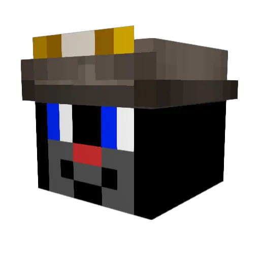 Sheldi Minecraft avatar head, 3D render