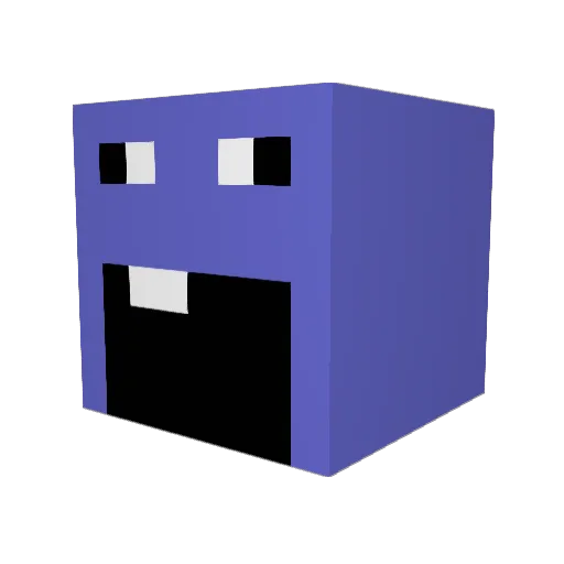 Sheldooor Minecraft avatar head, 3D render