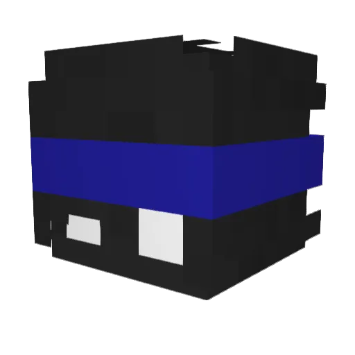 Shelf_top Minecraft avatar head, 3D render