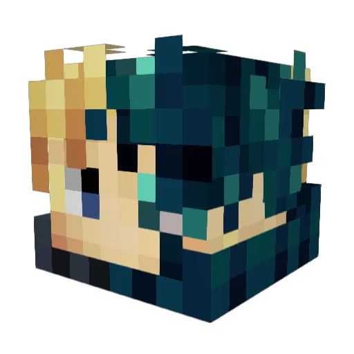 ShellGz Minecraft avatar head, 3D render