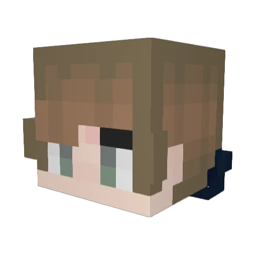 ShellJacks Minecraft avatar head, 3D render