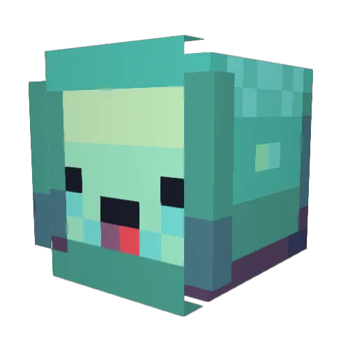ShellKaiju Minecraft avatar head, 3D render