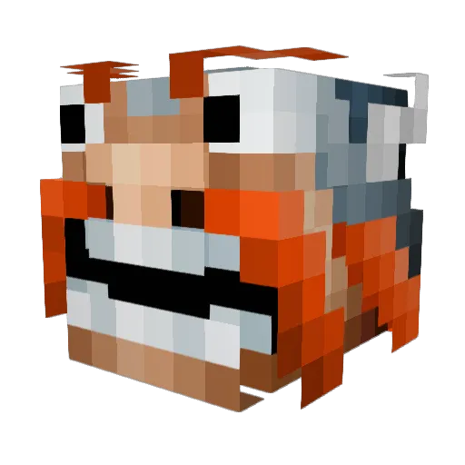 ShellShock888 Minecraft avatar head, 3D render