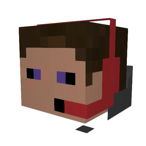 ShellSp0nge Minecraft avatar head, 3D render