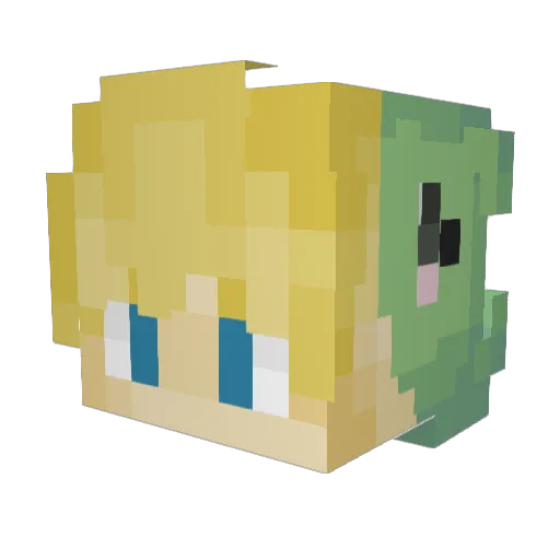 Shellborn Minecraft avatar head, 3D render