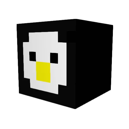 ShelledGuma Minecraft avatar head, 3D render