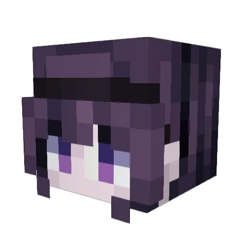 Shellsina Minecraft avatar head, 3D render