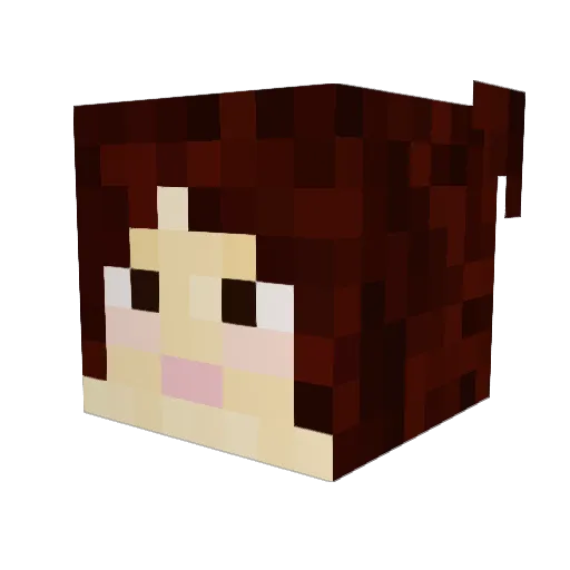 Shelly1022 Minecraft avatar head, 3D render