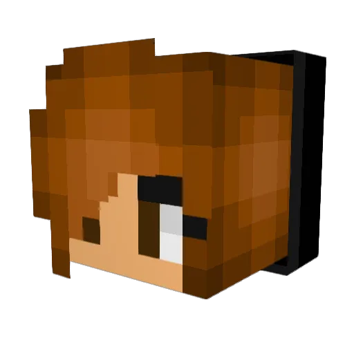 Shelly_Noir Minecraft avatar head, 3D render