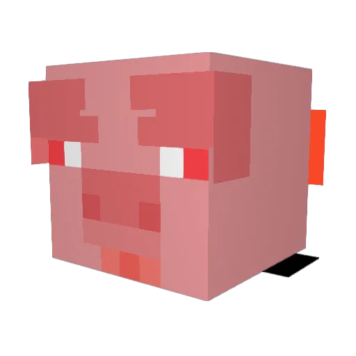 Shelows Minecraft avatar head, 3D render