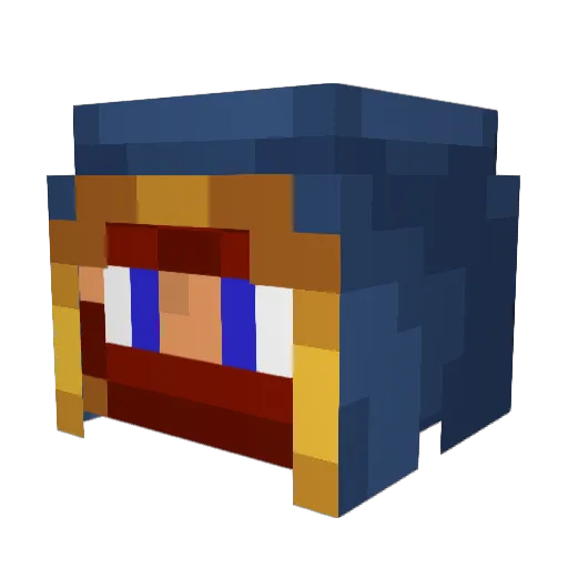 Sheltai Minecraft avatar head, 3D render