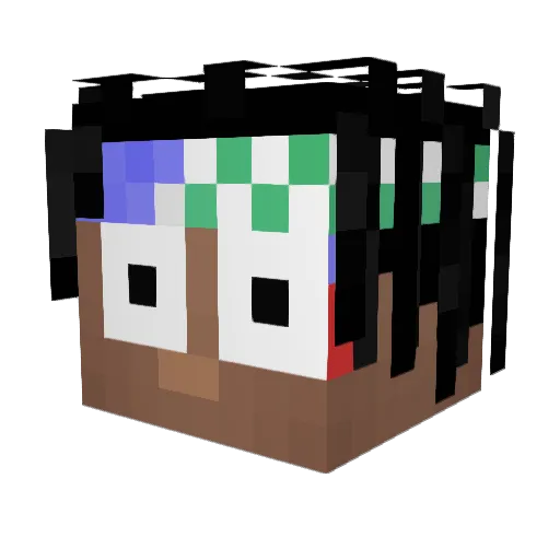 Sheluvedalex Minecraft avatar head, 3D render
