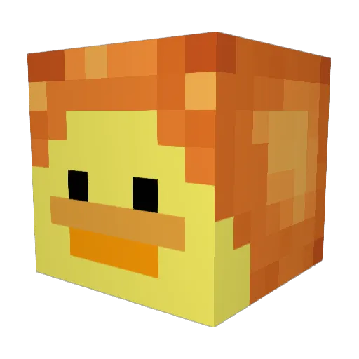 Shemball Minecraft avatar head, 3D render